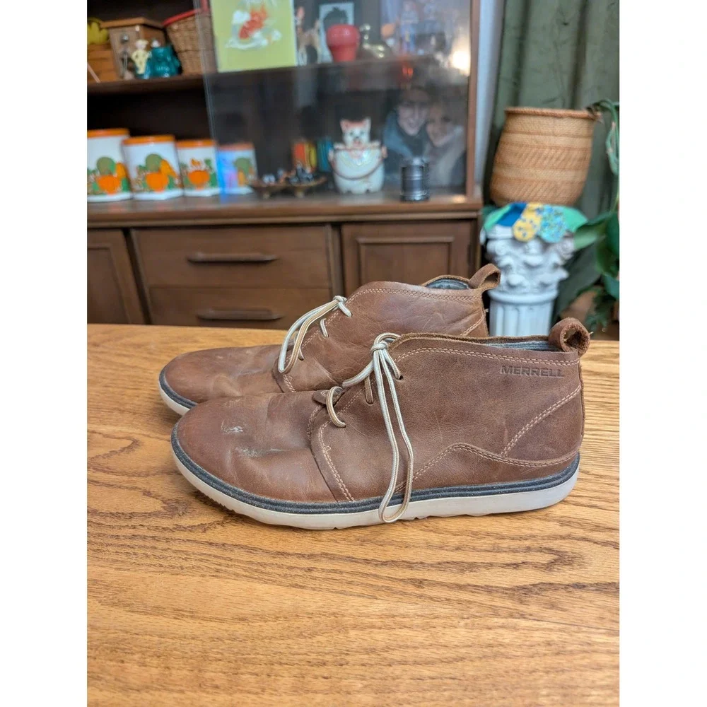 Merrell Brown Sugar Leather Chukka Boots Womens 9 Brown J02056‎ Ankle Boots